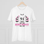 Generic Men's PC Cotton 94th Birthday Printed T Shirt (Color: White, Thread Count: 180GSM)