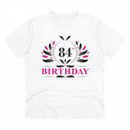 Generic Men's PC Cotton 84th Birthday Printed T Shirt (Color: White, Thread Count: 180GSM)