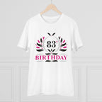 Generic Men's PC Cotton 83rd Birthday Printed T Shirt (Color: White, Thread Count: 180GSM)