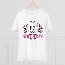 Generic Men's PC Cotton 83rd Birthday Printed T Shirt (Color: White, Thread Count: 180GSM)