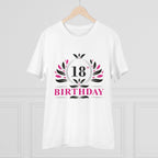 Generic Men's PC Cotton 18th Birthday Printed T Shirt (Color: White, Thread Count: 180GSM)