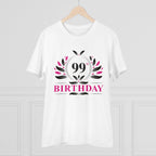 Generic Men's PC Cotton 99th Birthday Printed T Shirt (Color: White, Thread Count: 180GSM)