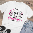 Generic Men's PC Cotton 94th Birthday Printed T Shirt (Color: White, Thread Count: 180GSM)