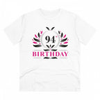 Generic Men's PC Cotton 94th Birthday Printed T Shirt (Color: White, Thread Count: 180GSM)