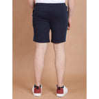 Generic Men's Casual Cotton Striped Above knee Shorts (Navy)