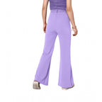 Generic Women's Polyester Cow Pattern Pant (Pruple)