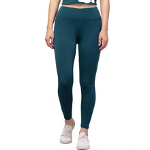 Generic Women's Polyester Solid Ankle Length High-Rise Tights (Green)