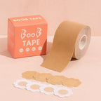 Boob Tape with Nipple Covers: Cotton, Breathable, Lift & Support (5m, 10 Pairs)