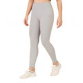 Women's Polyester Solid Ankle length High Waisted Tights (Grey)