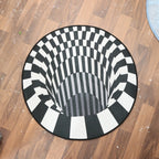 3D Space Round Carpet, Floor Mat Non-Woven Doormat (60 Cm)