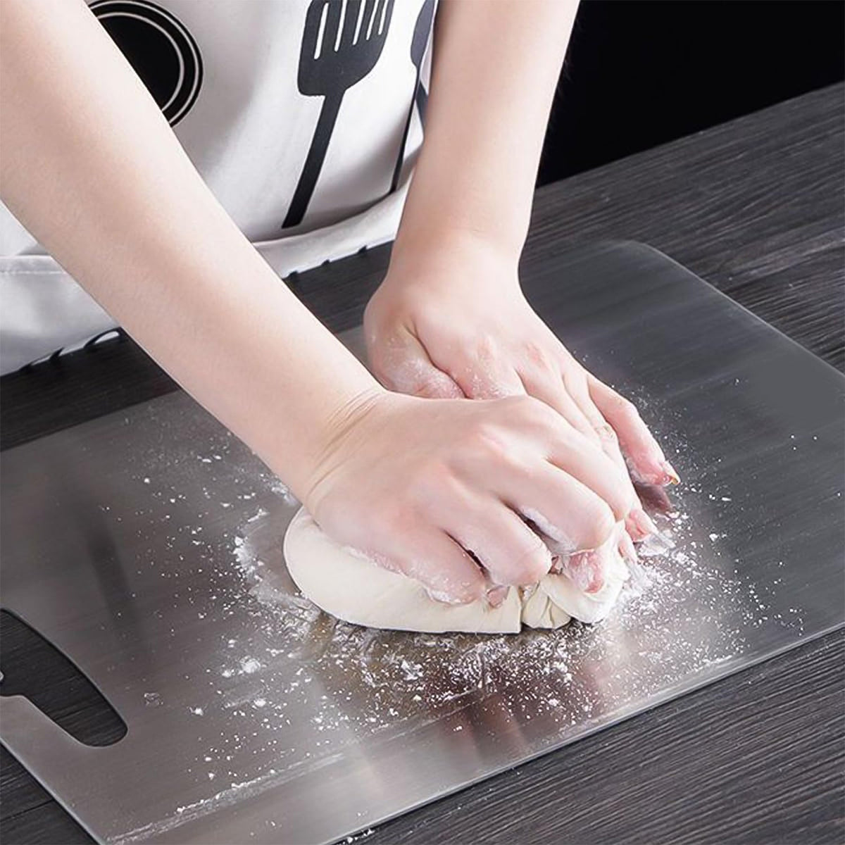 Stainless Steel Vegetable & Fruit Cutting Chopping Board (31×20 Cm / 1 Pc)