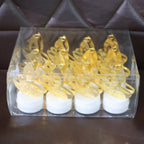 Golden Diya Shaped LED Tealight Candles (12 Pc)