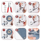 Heavy Duty Snap Button Fastener Plier Tool Kit (1 Set)