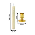 Set of 2 LED Flameless Taper Candles
