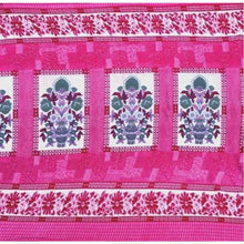 Fleece Floral Printed Double Polar Warm Bedsheet with 2 Pillow Cover (Pink)