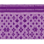 Fleece Geometric Double Polar Warm Bedsheet with 2 Pillow Cover (Purple)