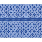 Fleece Geometric Double Polar Warm Bedsheet with 2 Pillow Cover (Blue)