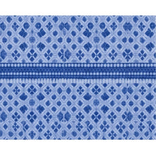 Fleece Geometric Double Polar Warm Bedsheet with 2 Pillow Cover (Blue)