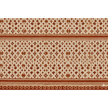Fleece Geometric Double Polar Warm Bedsheet with 2 Pillow Cover (Orange)