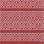 Fleece Geometric Double Polar Warm Bedsheet with 2 Pillow Cover (Red)