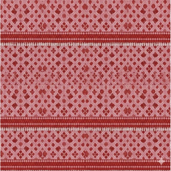 Fleece Geometric Double Polar Warm Bedsheet with 2 Pillow Cover (Red)