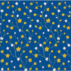 Microfiber Floral Printed Single Bedsheet with 1 Pillow Cover (Blue)