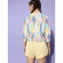 Generic Women's Polyester Floral 3-4th Sleeves Shrug (Multicolor)