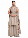 Elegant Floral Embroidered Kurta Set with Dupatta