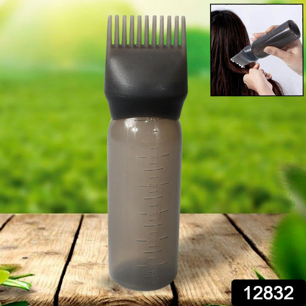 Comb Applicator Bottle, Hair Oil Applicator Bottle for Hair Dye Bottle Applicator Brush with Graduated Scale, Professional Brush Applicator Comb Hairdressing Coloring Styling Tool (1 Pc), Hair accessories
