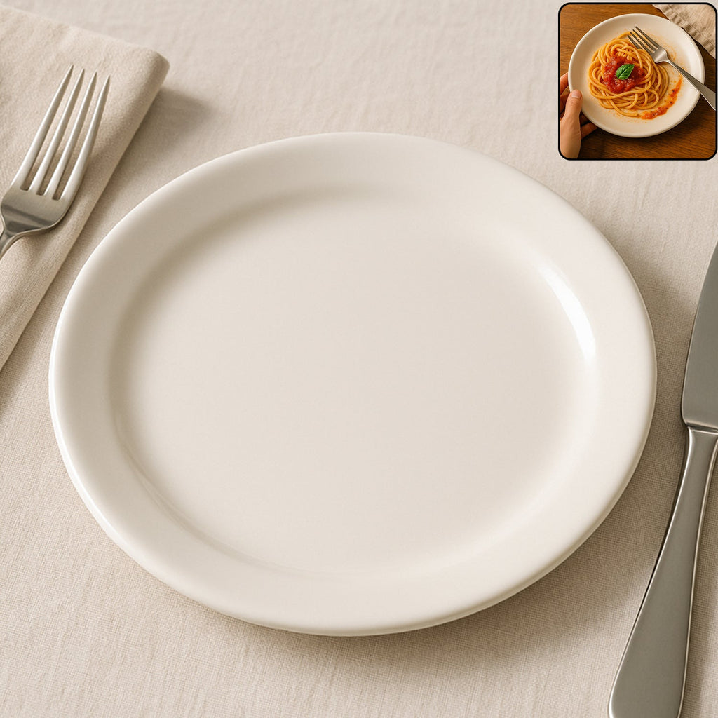 Plastic Round Dinner / Serving Plate – 23 cm (1 Pc)